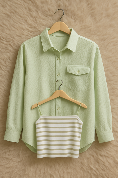 Shirt with Lycra Striped Inner