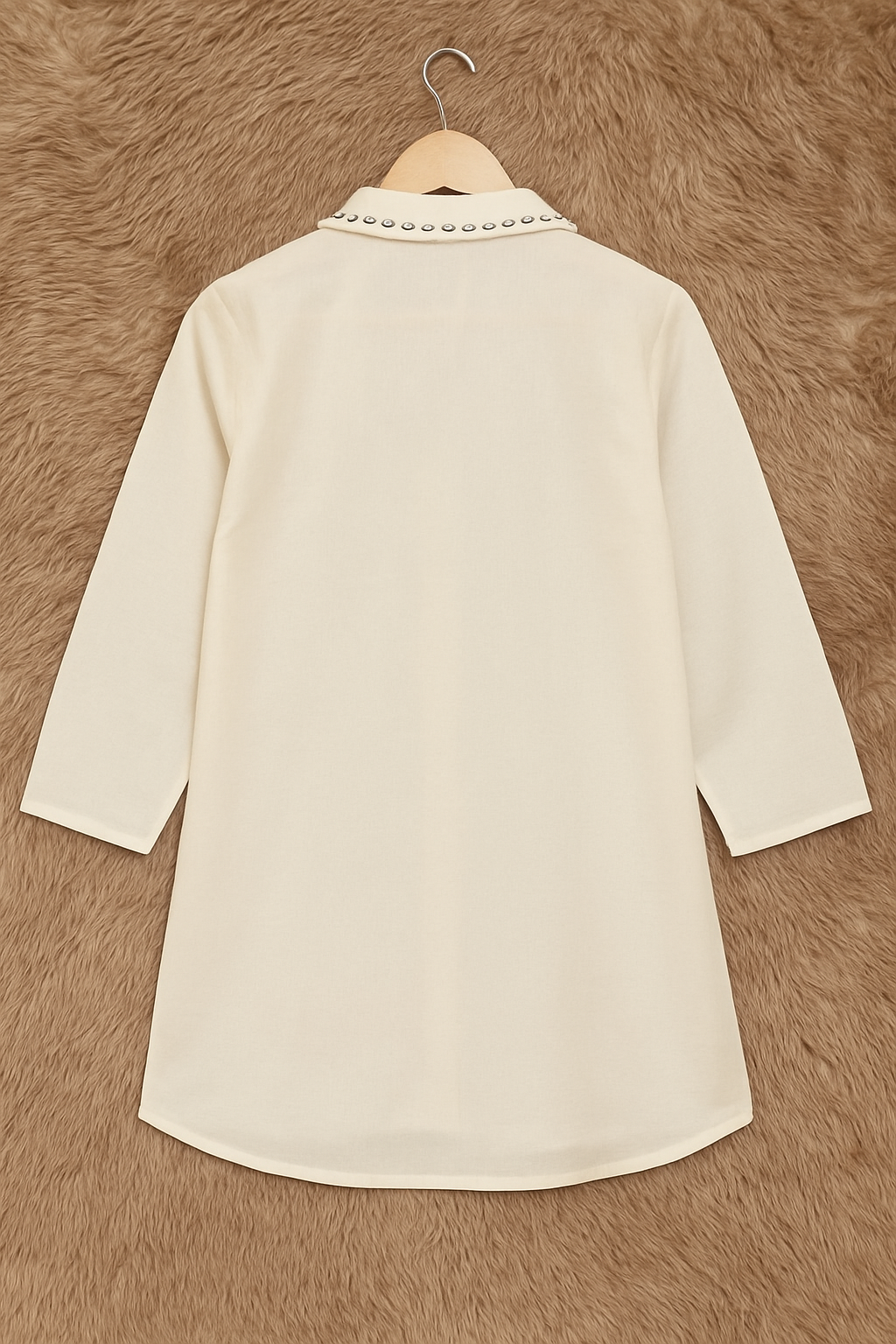 Hand-Embellished Pearl Collar Co-ord Set