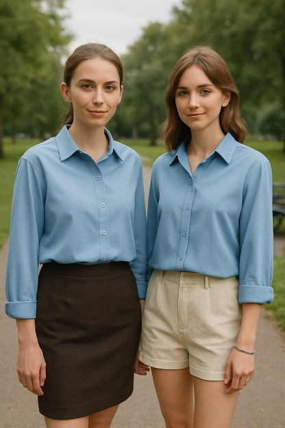 Classic Solid Georgette Shirt