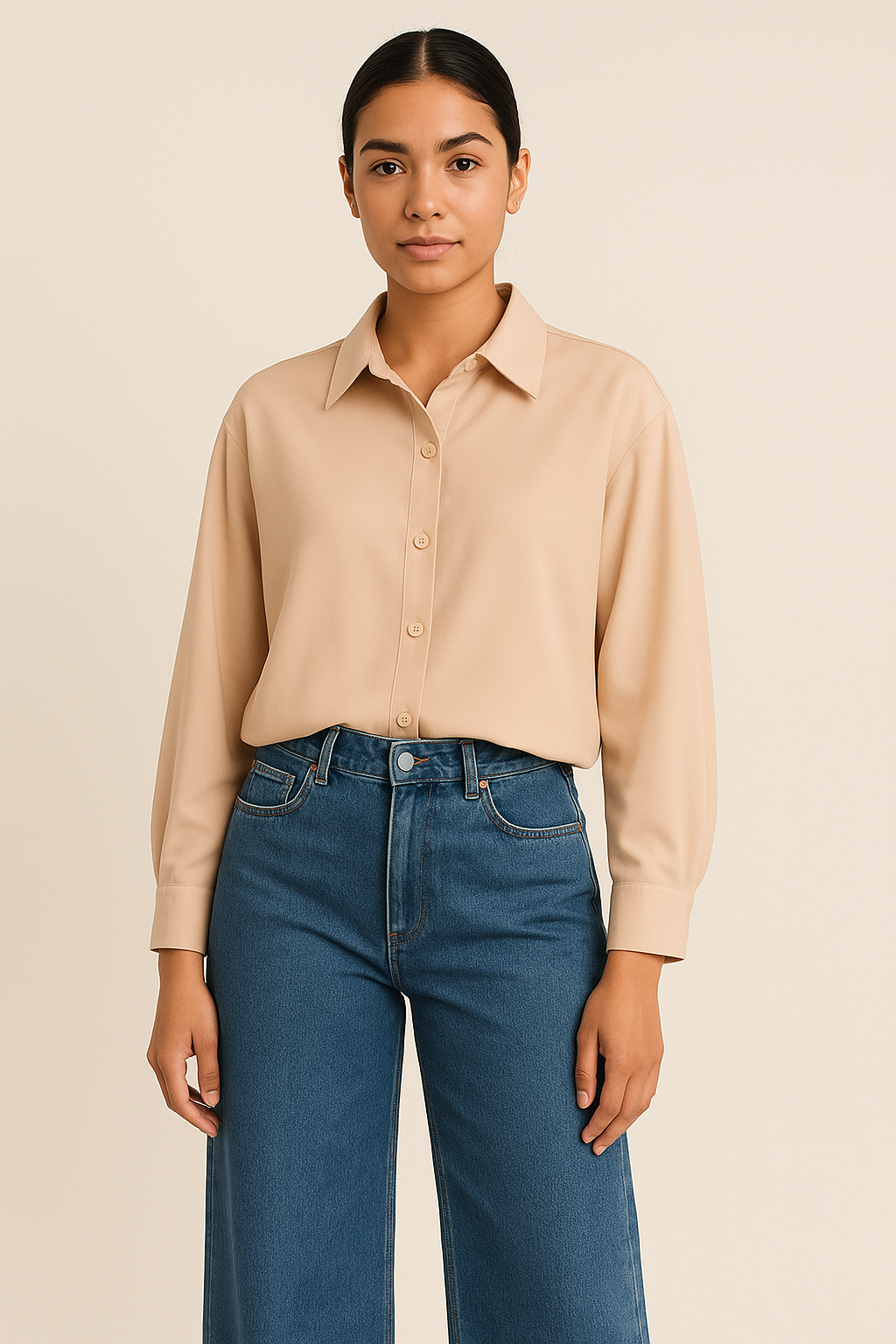 Classic Solid Georgette Shirt