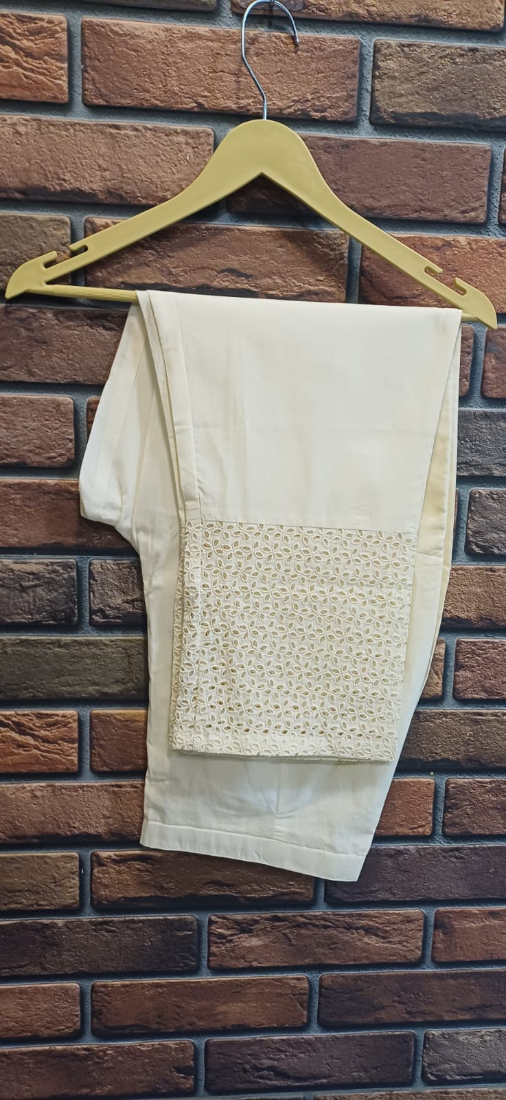 Cream Floral Embroidered Co-ord Set