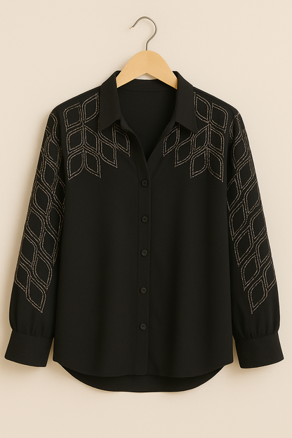 Swarovski Embellished Designer Shirt